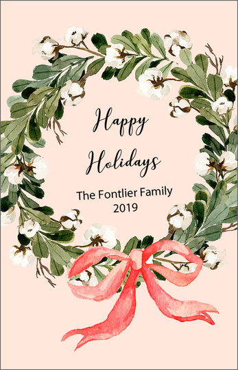 Mistletoe Wreath Folded Gift Enclosures